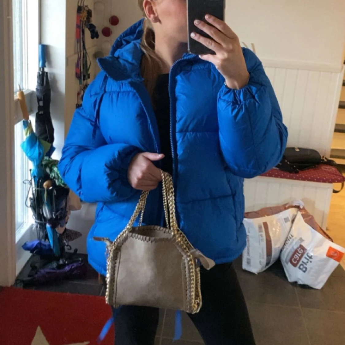 Blå vinterjacka - 91