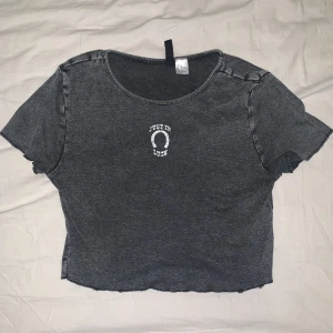 Grå t-shirt  - En grå tunn kort t-shirt ifrån H&M