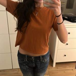 en fin tegelbrun/orange t-shirt från Gina tricot 🙌❣️bra skick !! 