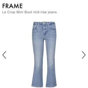 Jeans ”le crop mini boot” från Frame, använda men bra skick. Passar S/M, stretchiga. Nypris 270 euro, perfekta sommar/vår jeans