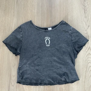 Grå crop top - Säljer en grå crop top som jag har använt kanske 2 gånger tidigare men vill inte ha den längre.