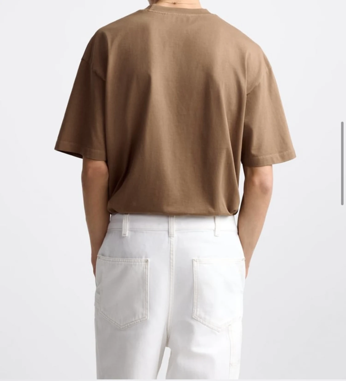Kortärmad t-shirt beige