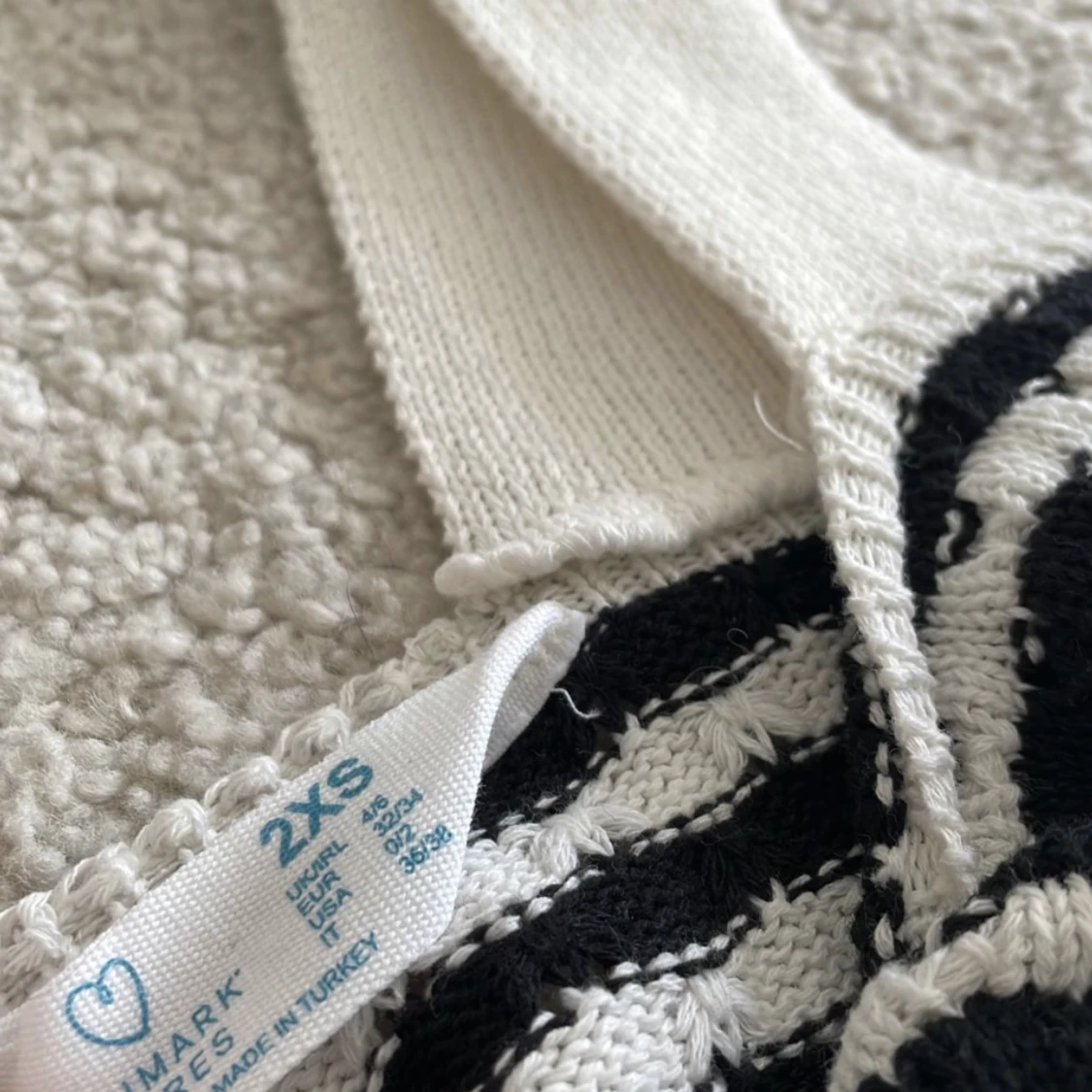 Randig stickad top - 91