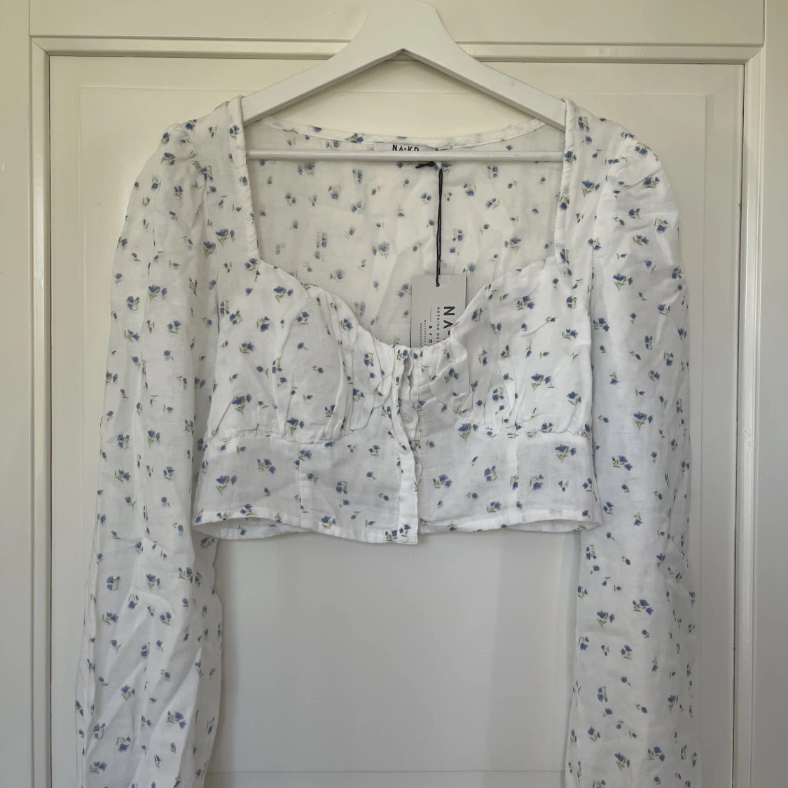 NA-KD - långärmad blus med rynkdetalj - 90