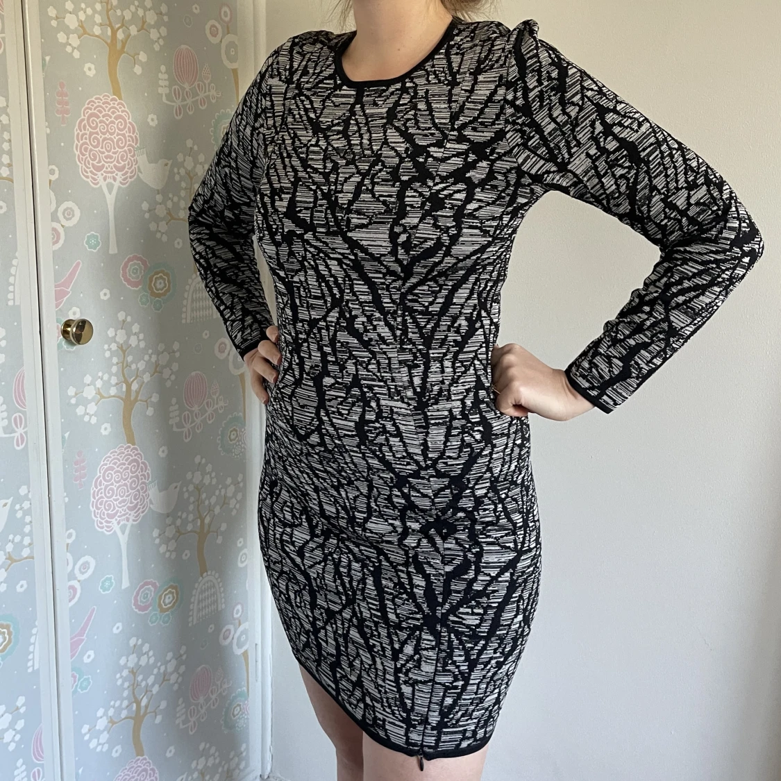 Mönstrad klänning stretch strl 38 - 90