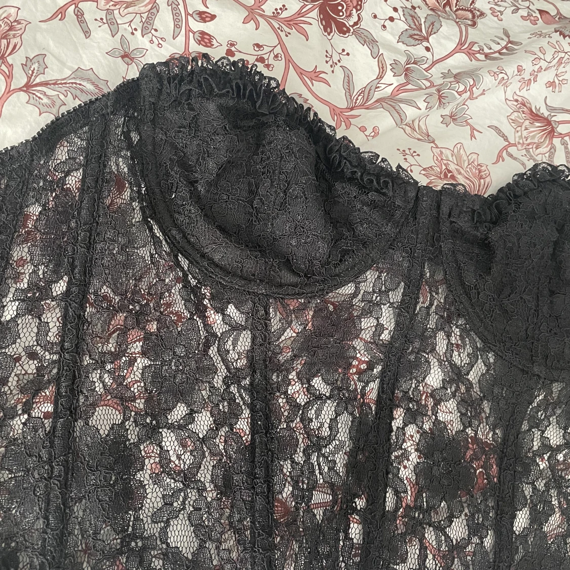 Svart spets korsett - 91