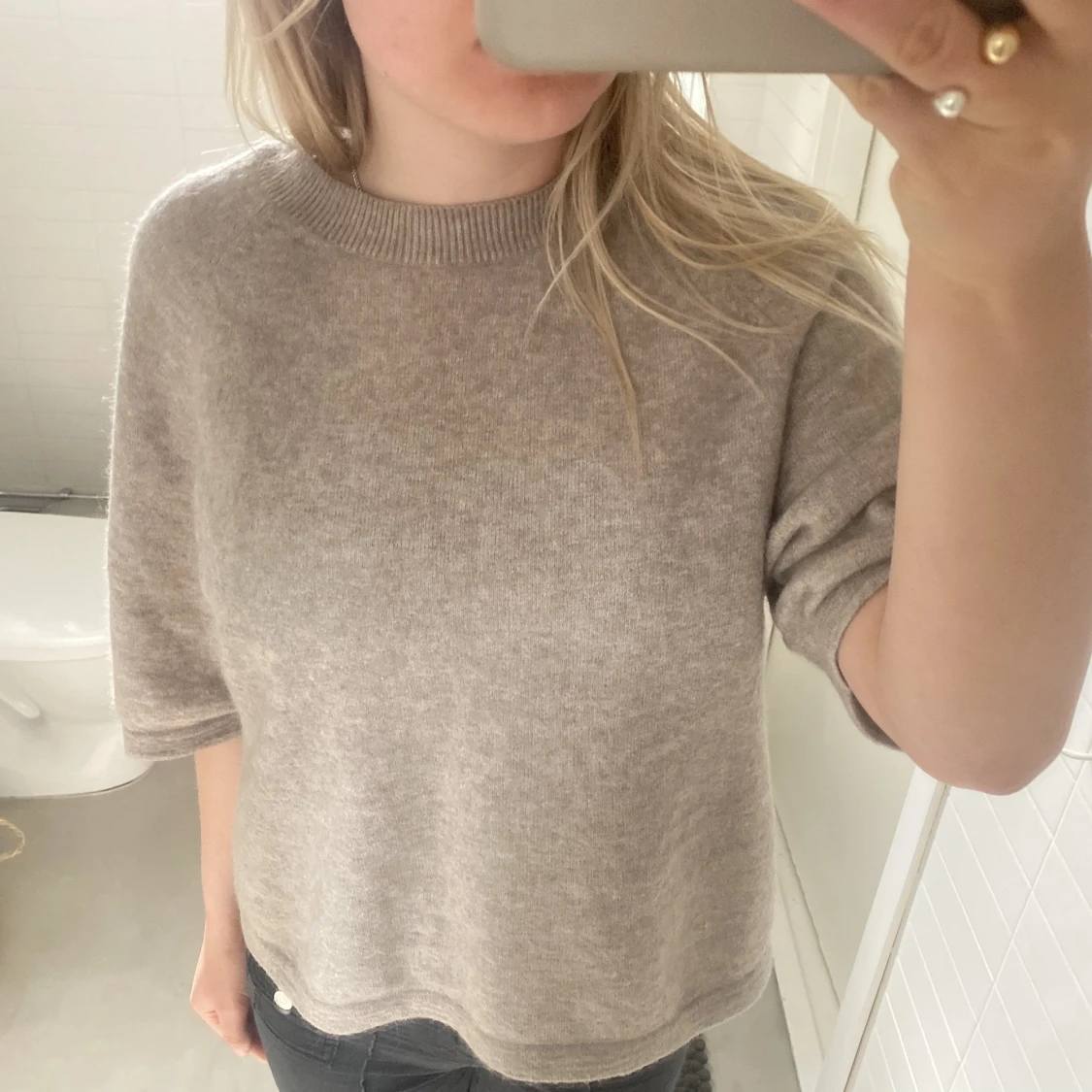 Stickad t-shirt  - 90