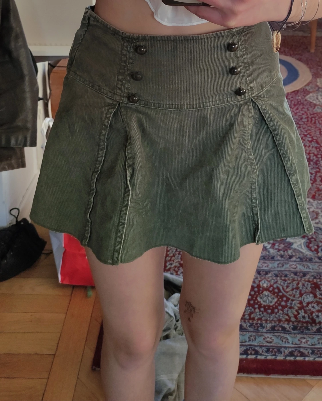 Militärgrön kort manchester kjol - 23