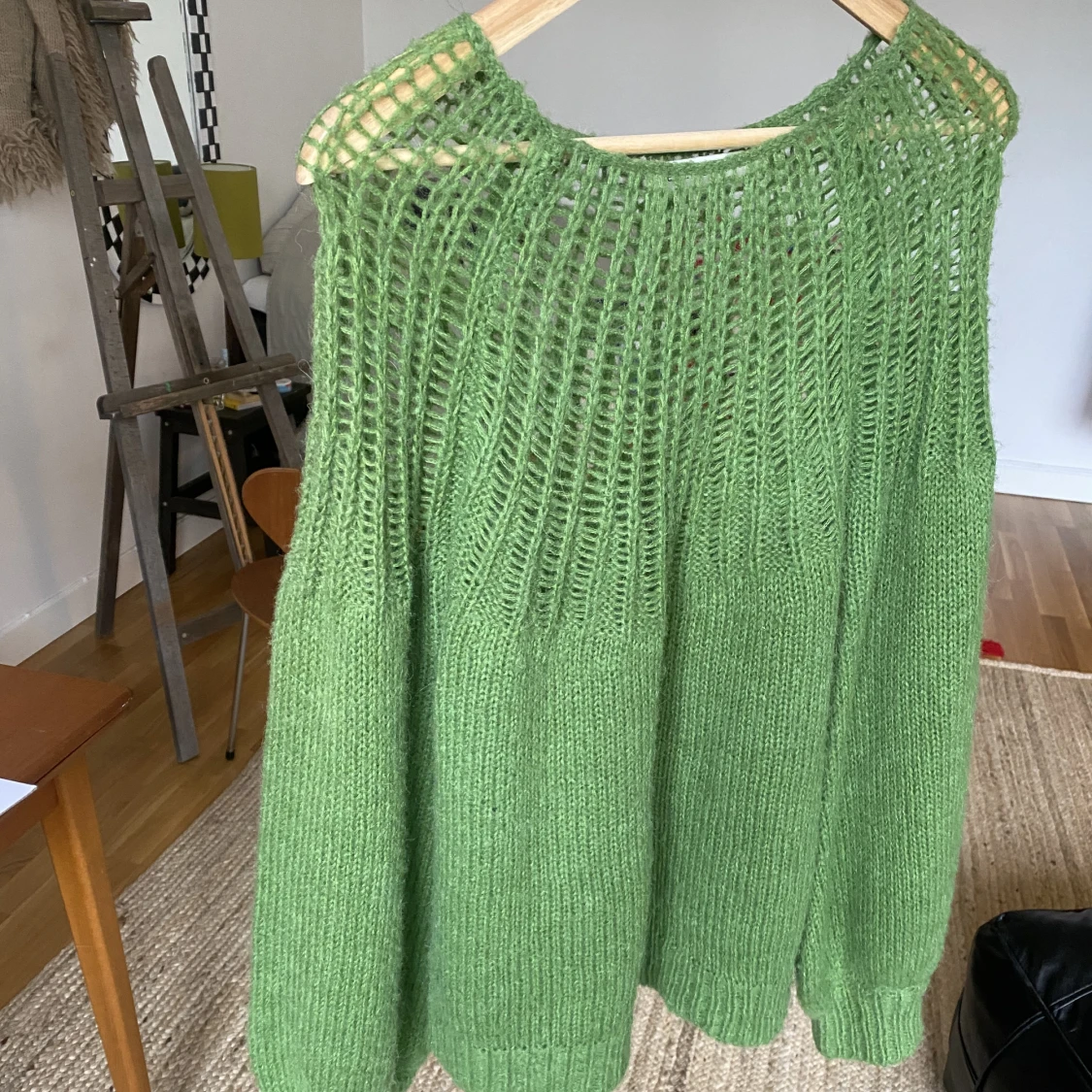 Stickad tröja Grön