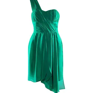 Grön one shoulder-klänning från H&M 