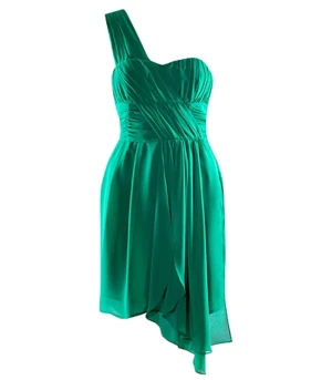 One sholder klänning - Grön one shoulder-klänning från H&M 