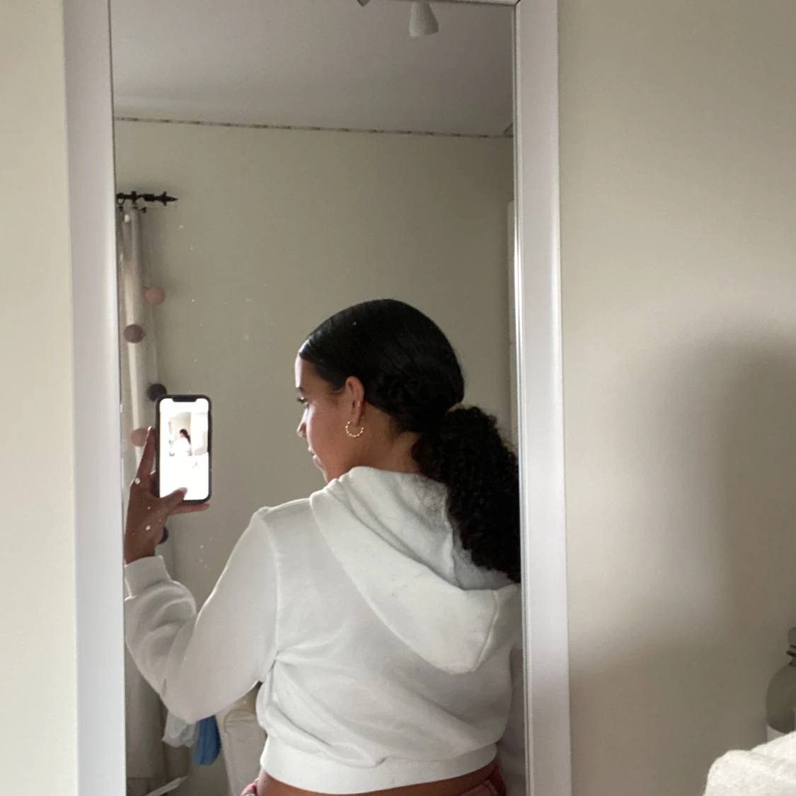 Croppad zip up tröja  - 90