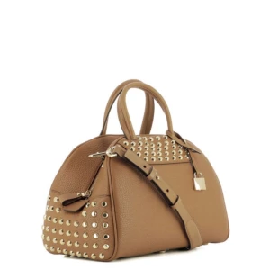 Michael Kors  - Superfin äkta väska från Michael Kors, modell Leather Bowling Bag. Aldrig använd, fick i present. Dustbag och långt avtagbart axelband tillkommer.   Mått: Bredd 32 cm, höjd 20 cm och djup 17 cm. 