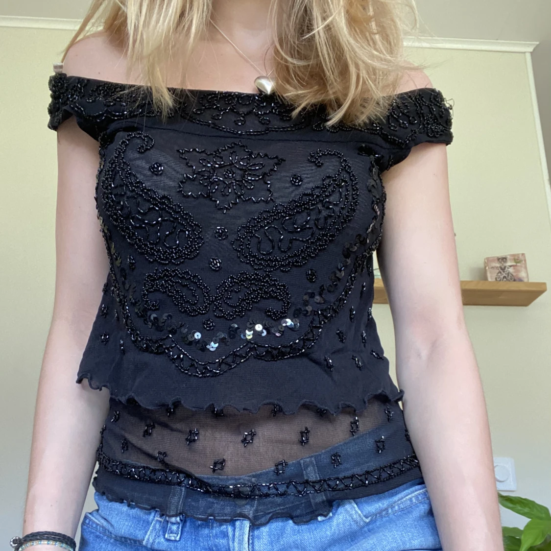 Glittrig festtopp - 91