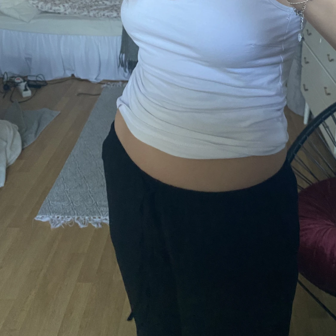 Svarta linnebyxor - 91