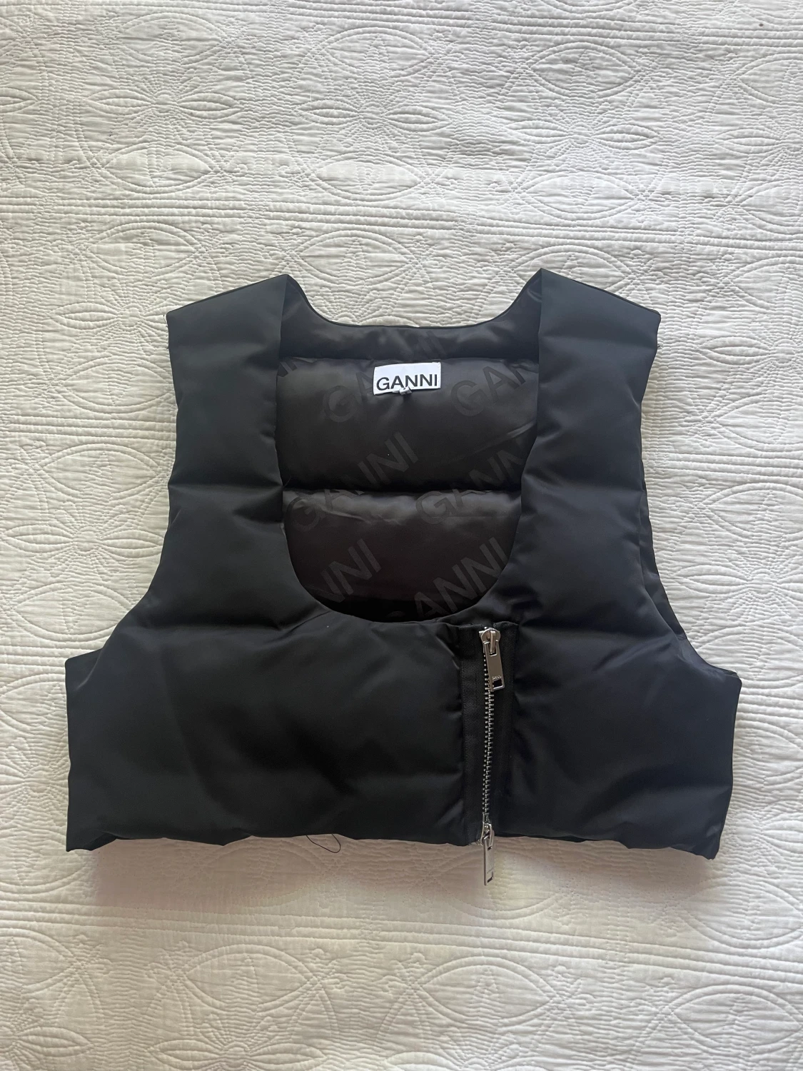 GANNI cropped puffer vest