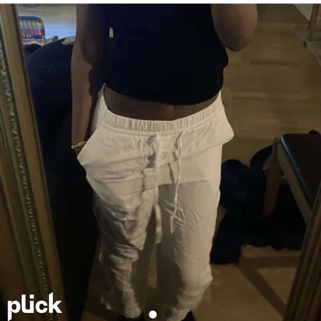 Lågmidjade linnebyxor