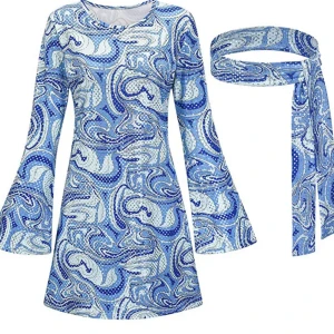 70’s klänning - Klänning som passar perfekt till 70-talsfest. Storlek S och helt oanvänd (var förliten för mig)