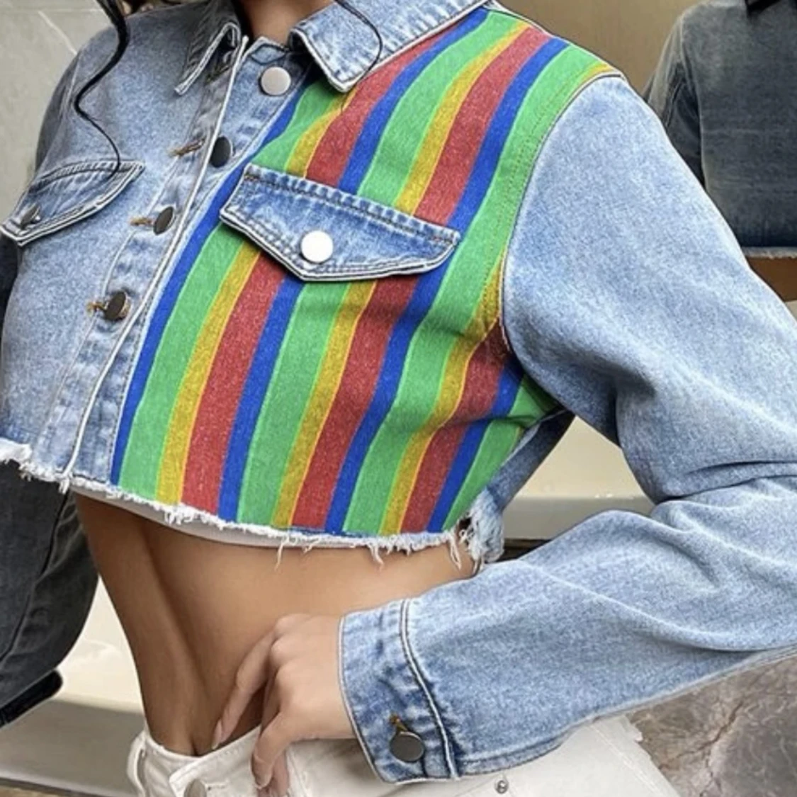 Kort Denim jacka  - 91