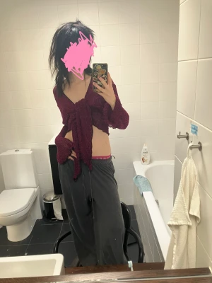 virkad topp - vintage virkad topp som går att knyta fram, storlek m-xl 