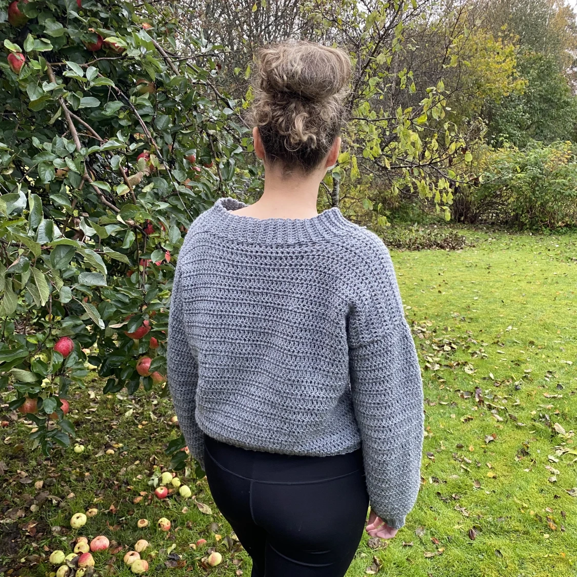 🩶Grå virkad tröja🩶 - 90