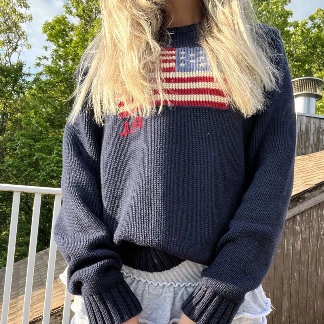 Ralph Louren flagg tröja