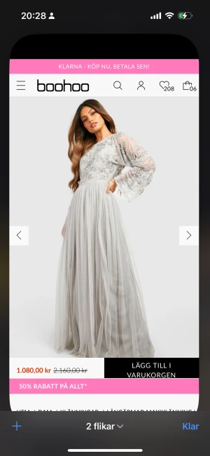 Maxiklänning grå - Maxiklänning grå från boohoo Använd Max 3 gånger Kommer inte Säljer pågrund av att den inte kommer till användning 