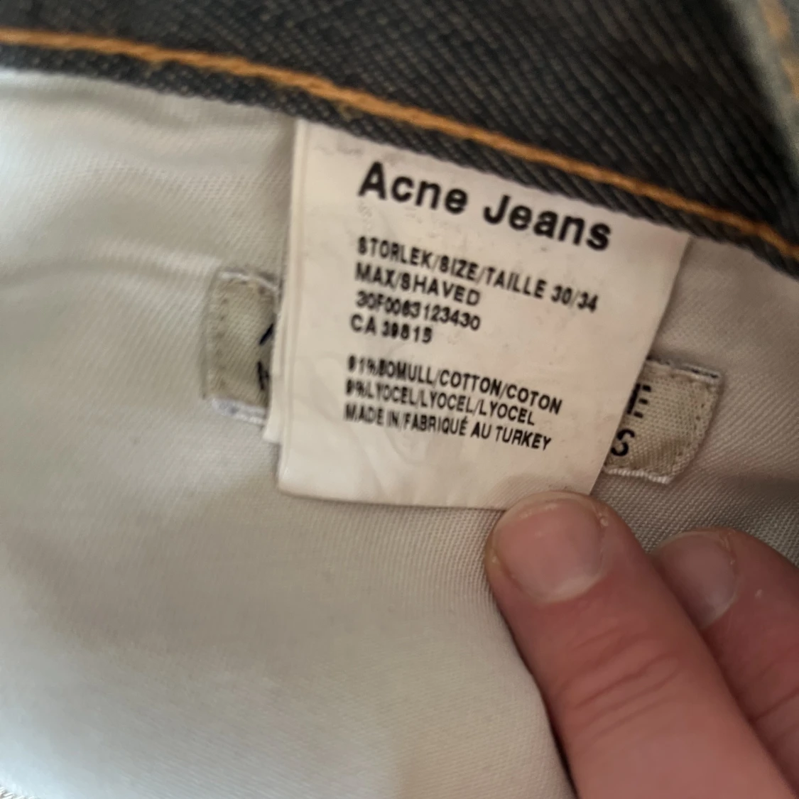 Acne Jeans, 30/34, blå/grå, Max shaved - 91