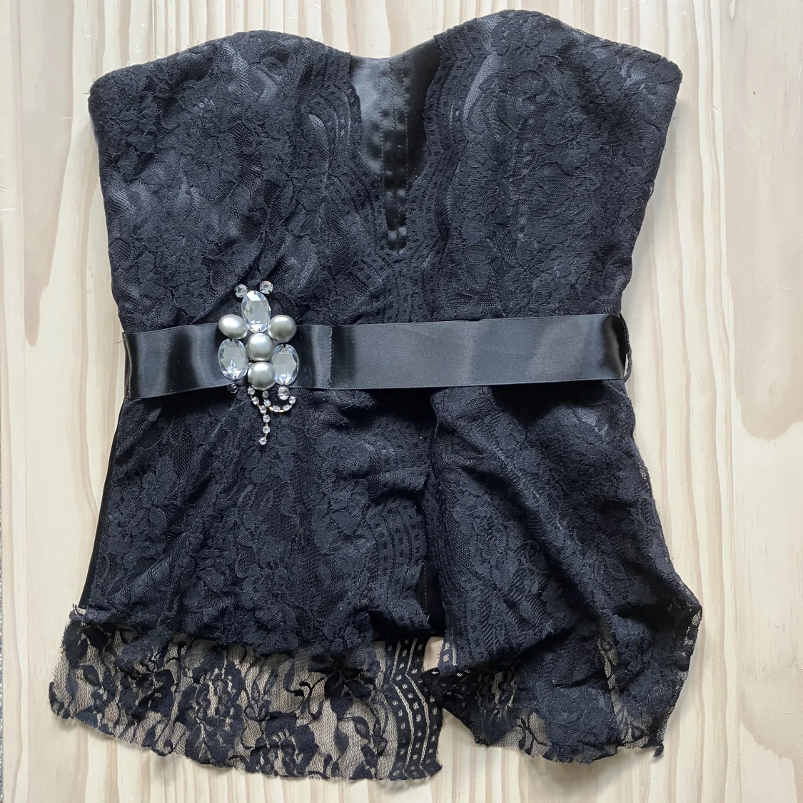 Svart y2k korsett 