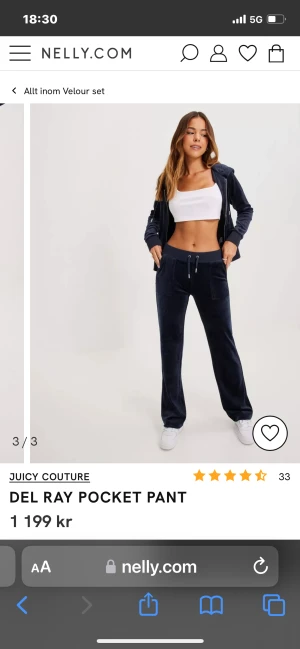 Juicy byxor  - Säljer dessa blåa juicy, xs en silver sak saknas på ena snöret anars i toppskick. 