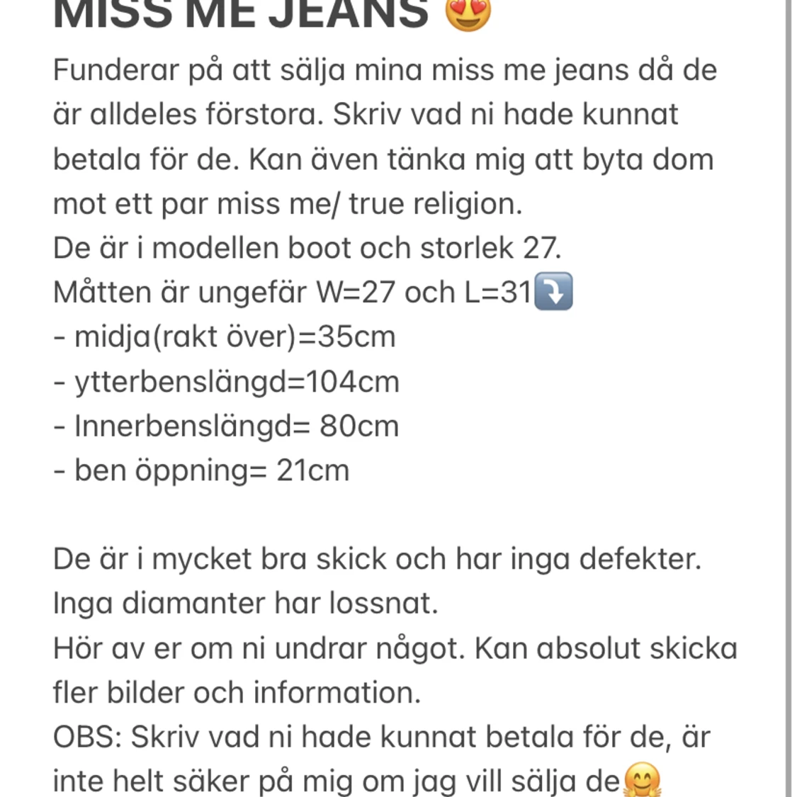 Guldiga Bootcut Miss me jeans 😍 - 2
