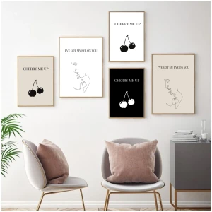 Posters - I’VE GOT MY EYE ON YOU - Finns i beige & vit 🤎 CHERRY ME UP - Finns i beige, vit & svart 🤎 Se prislista för mått & priser