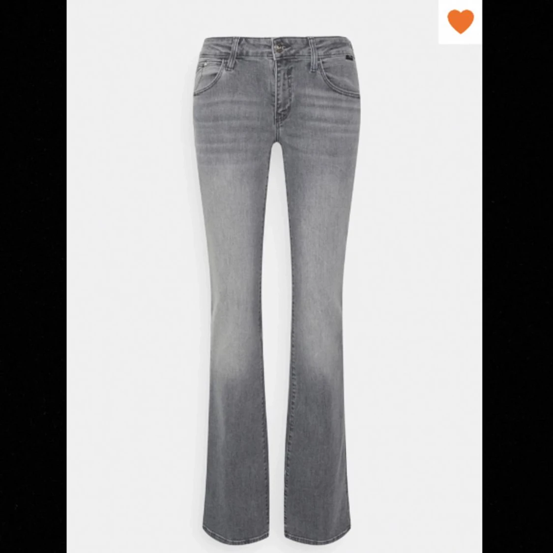 Gråa lowwaist jeans
