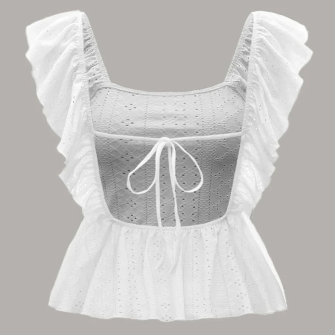 Vit somrig topp - 90