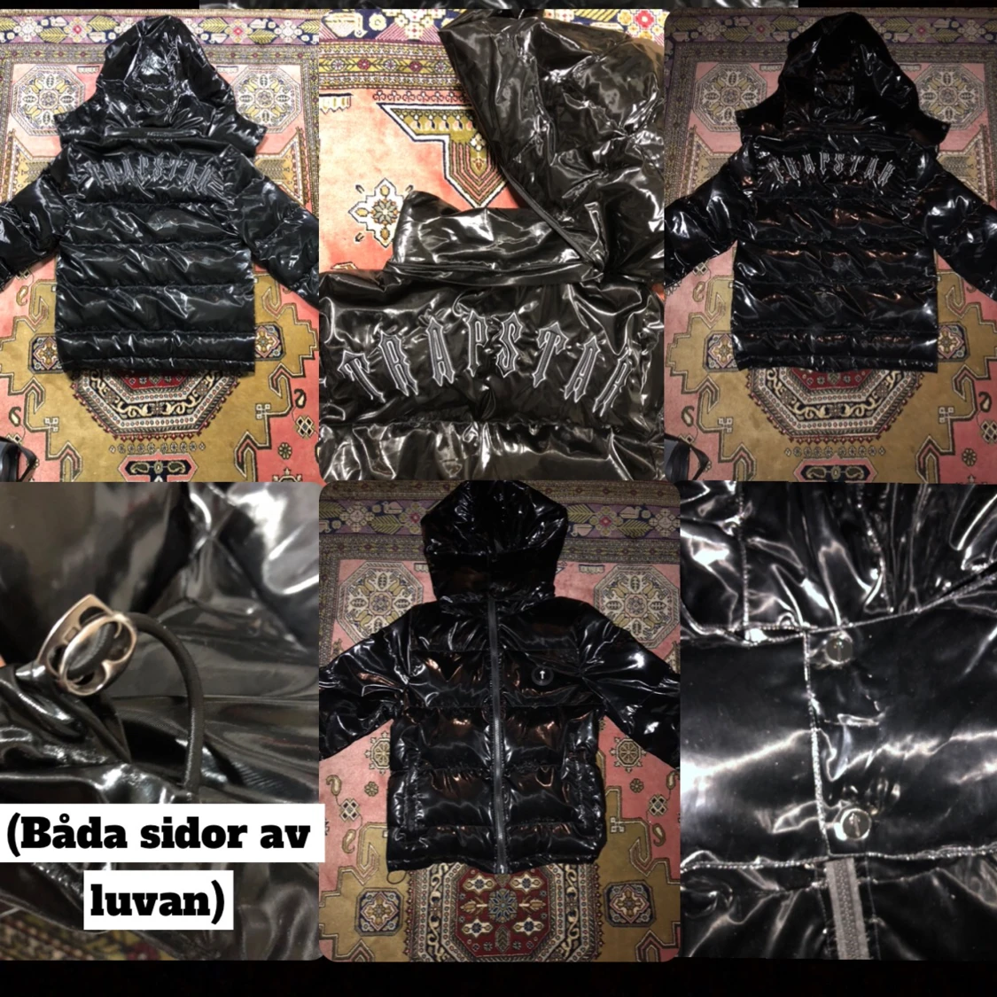 TRAPSTAR IRONGATE DETACHABLE HOODED PUFFER JACKET - SHINY BLACK🖤💖 - 90