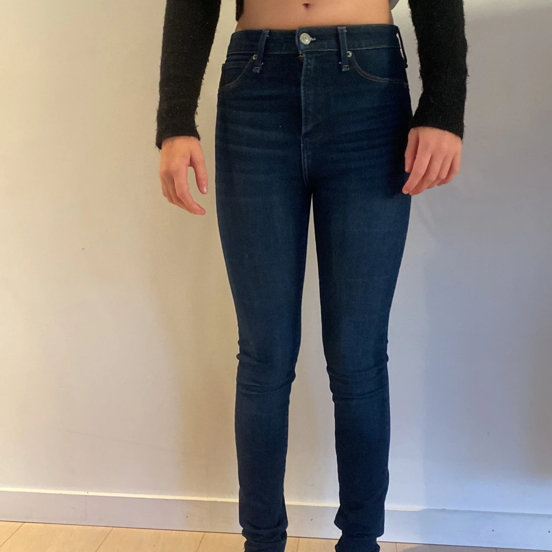 Blåa skinny jeans