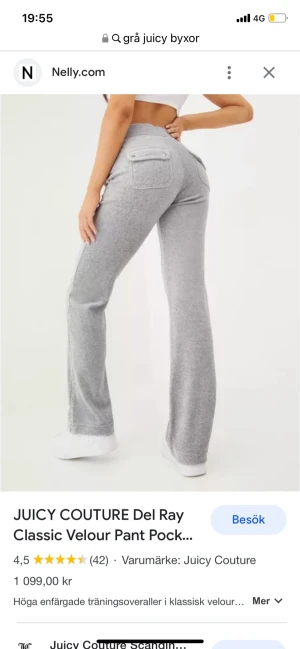 Gråa juice byxor - Säljer mina gråa juice byxor eftersom de är för stora för mig det är i storlek M! Ena metall saken har farit av från ena snöret och lite slitna längst ner men annars i bra skick. Är öppen för att byta mot nästan vad som helst egentligen priset kan sänkas!