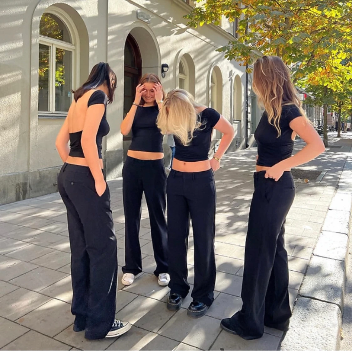 Lågmidjade kostymbyxor 