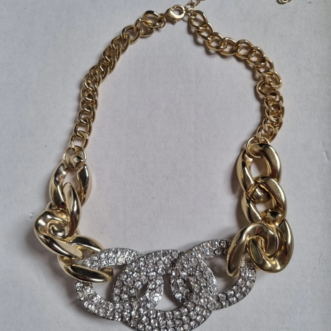 Halsband kedja med strass  - 90