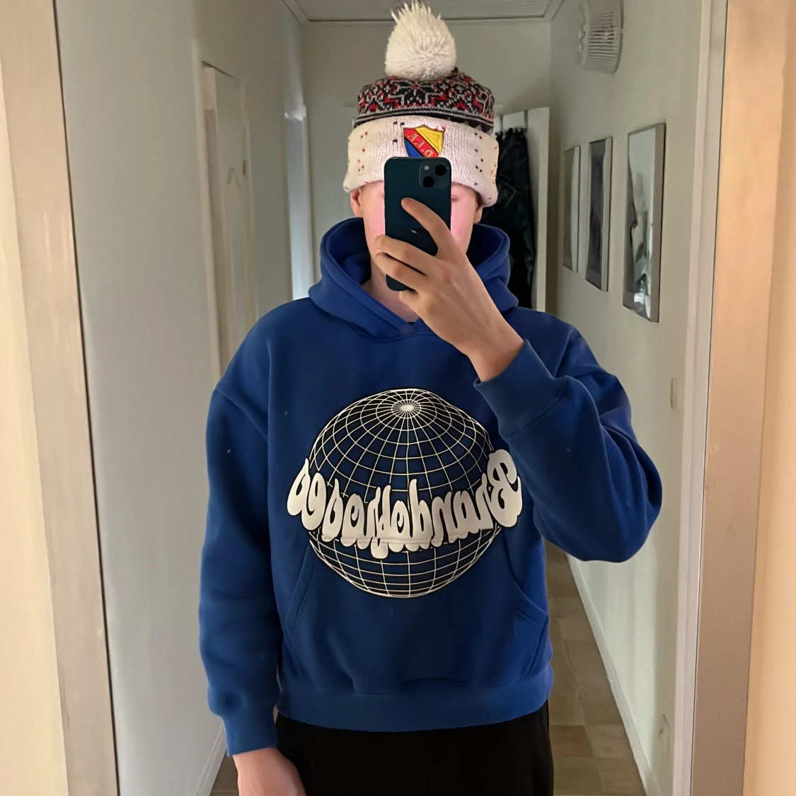 Hoodie men snyggt tryck  - 91