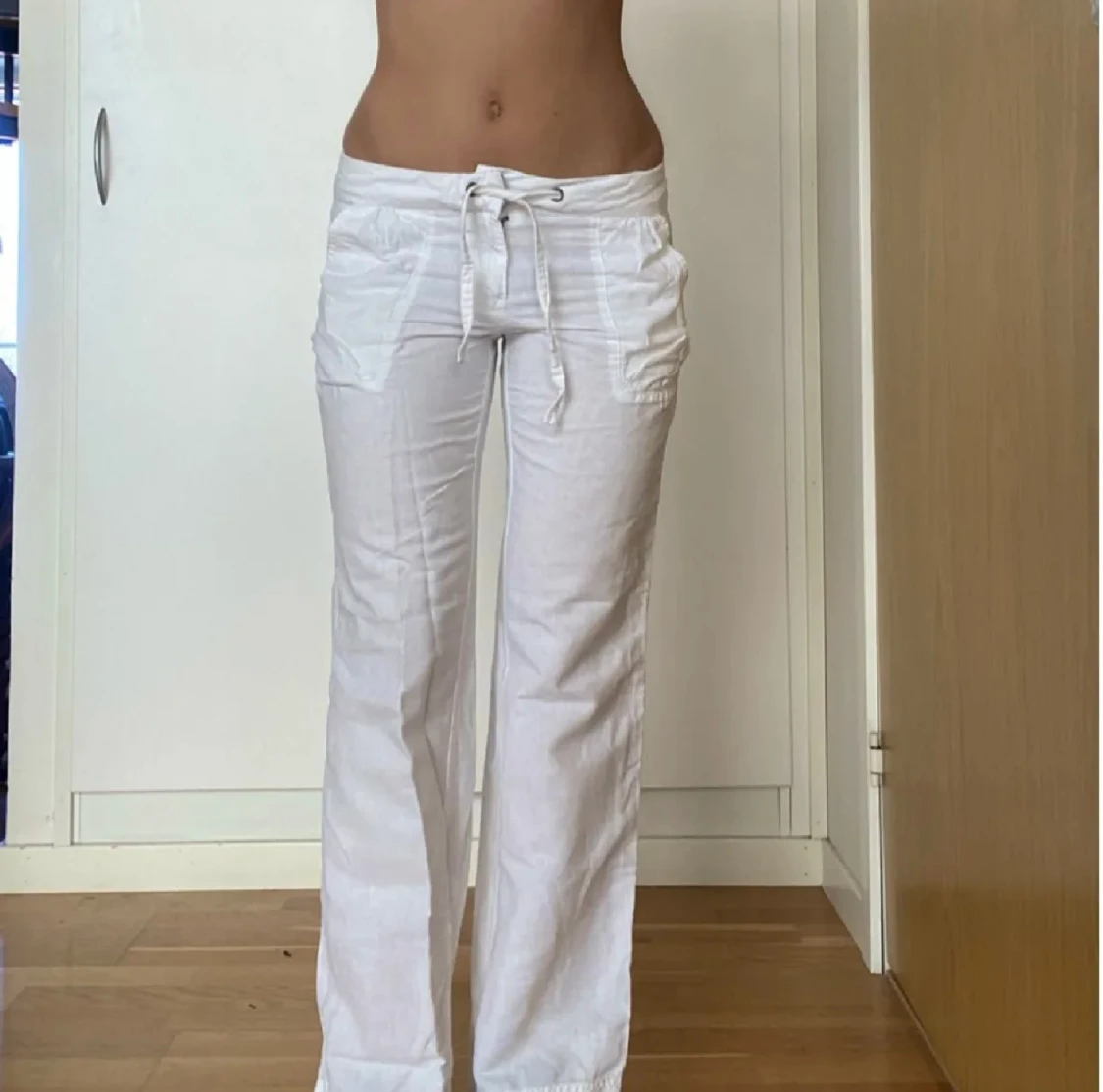 Lågmidjade linnebyxor 