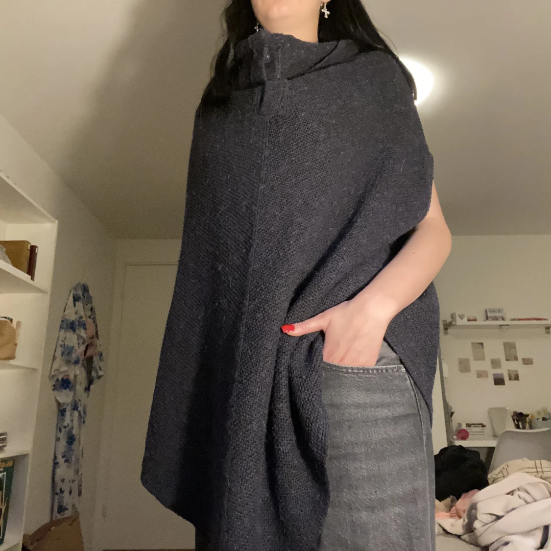 Mjuk poncho i bomull-G star