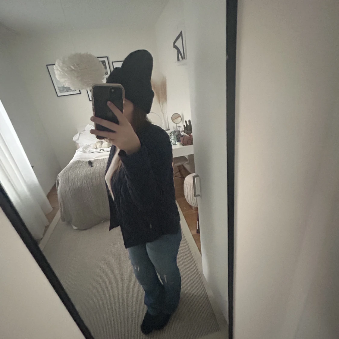 Mörkblå uniqlo jacka - 90