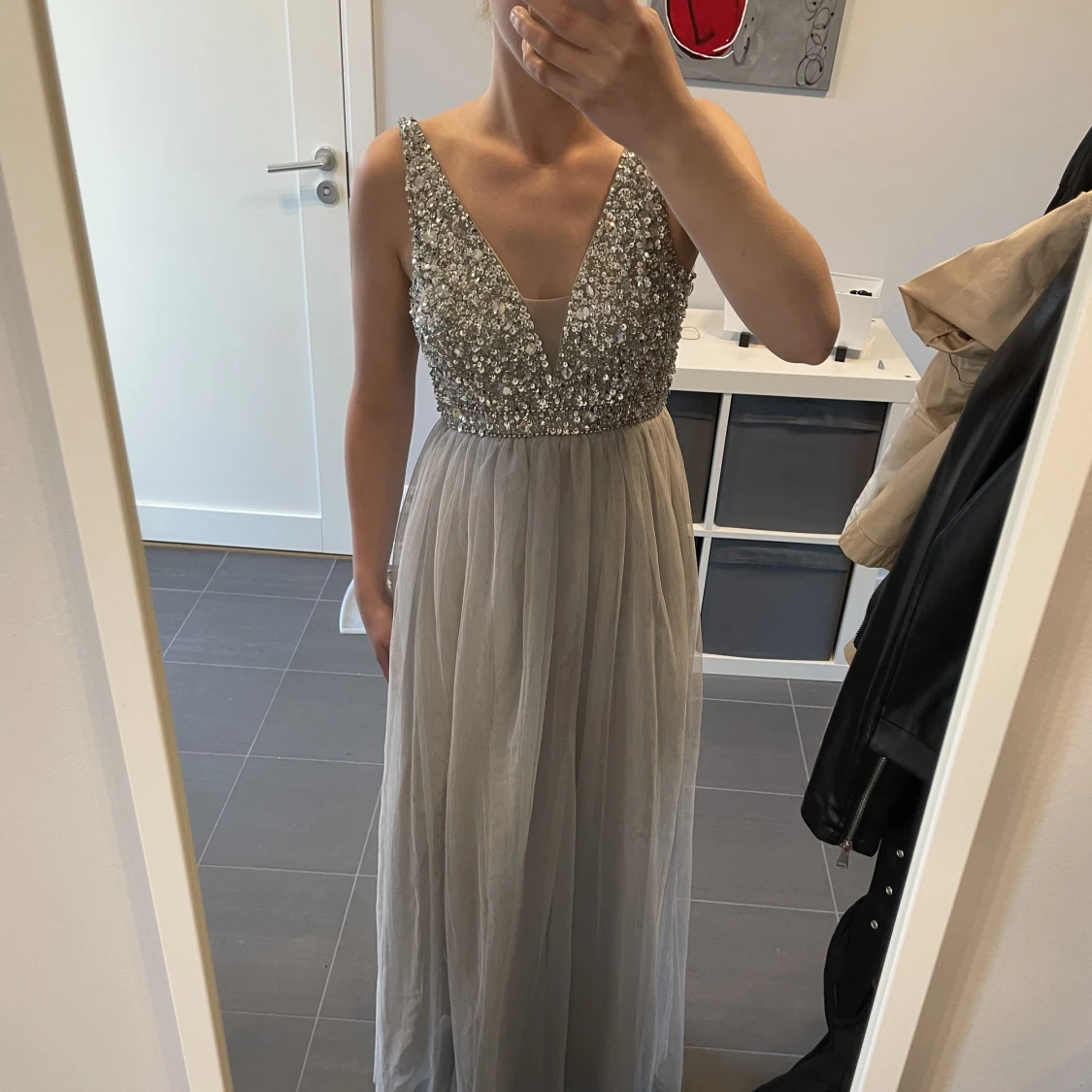 Jätteffin glittrig balklänning - 91