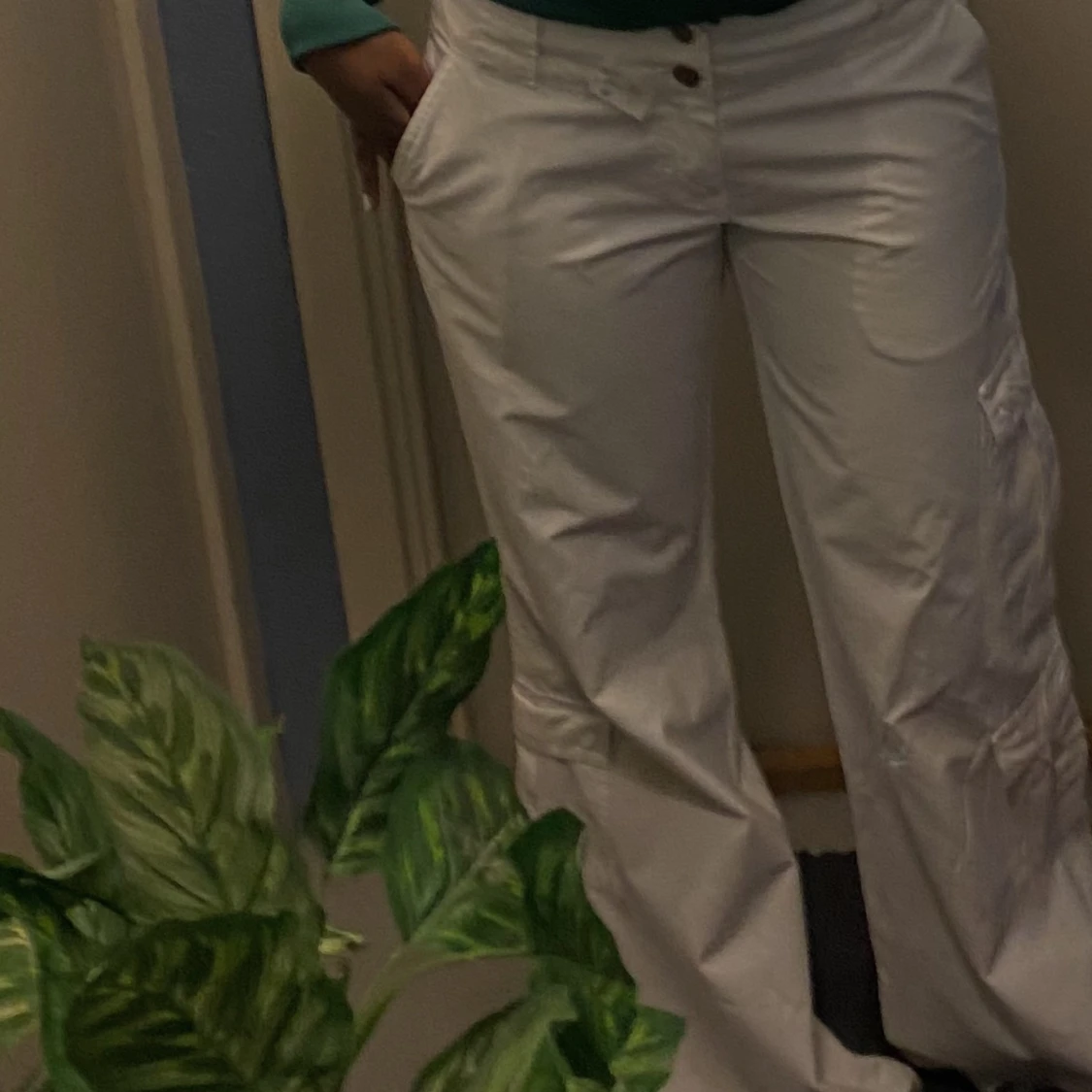 Lågmedjad cargo byxor 