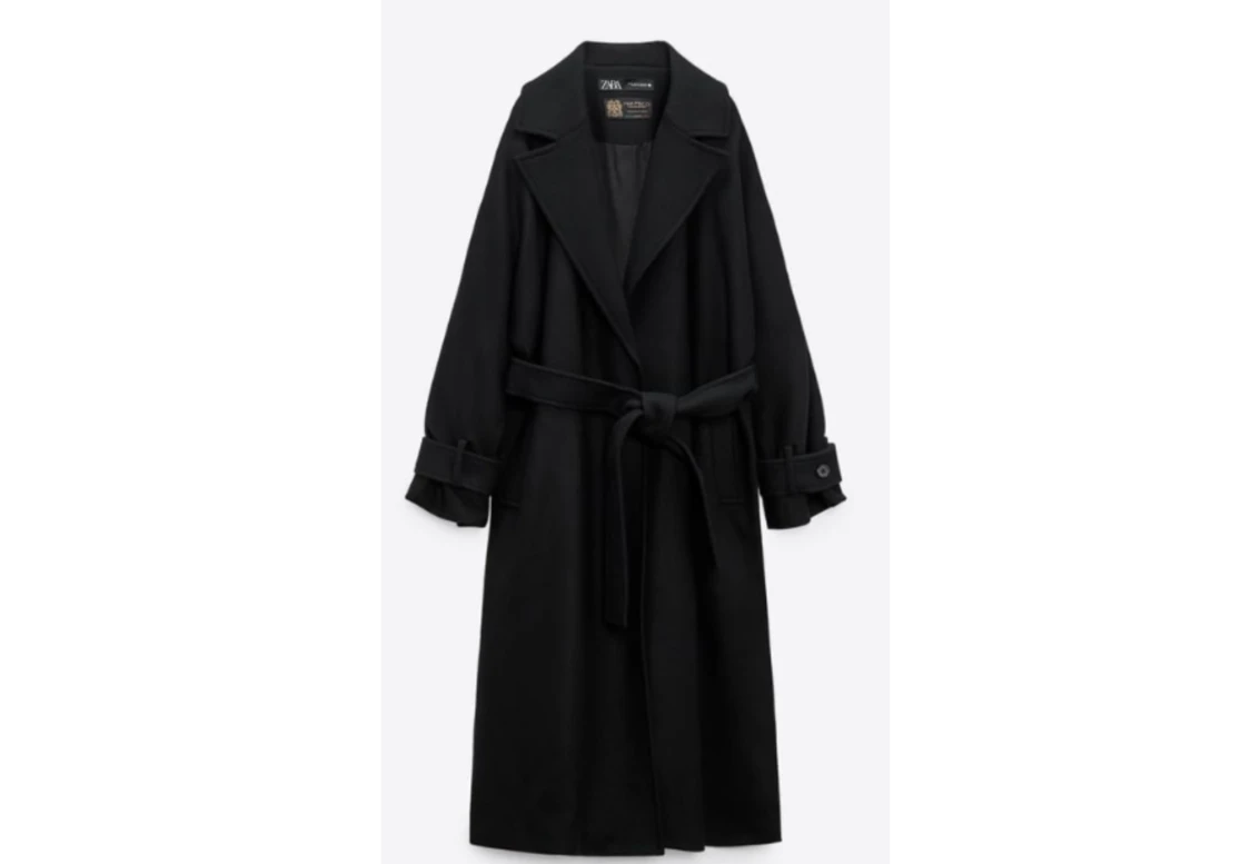 Ull kappa lång oversized Zara 38/M