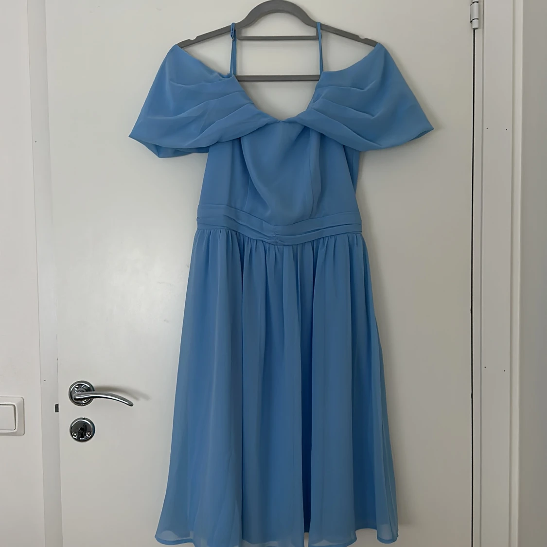 Pastel blå midi balklänning  - 90