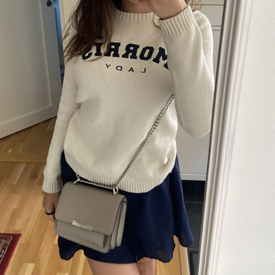 morris lady logo vit sweatshirt storlek S