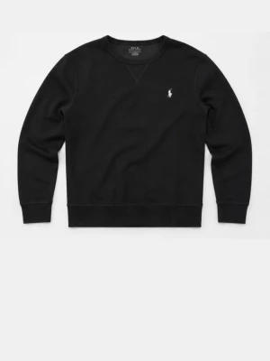 Svart sweatshirt från Polo Ralph Lauren - Klassisk svart sweatshirt från Polo Ralph Lauren med rund halsringning och den ikoniska vita broderade loggan på bröstet. Tröjan har långa ärmar och ribbade muddar vid ärmslut och nederkant. Storlek Small