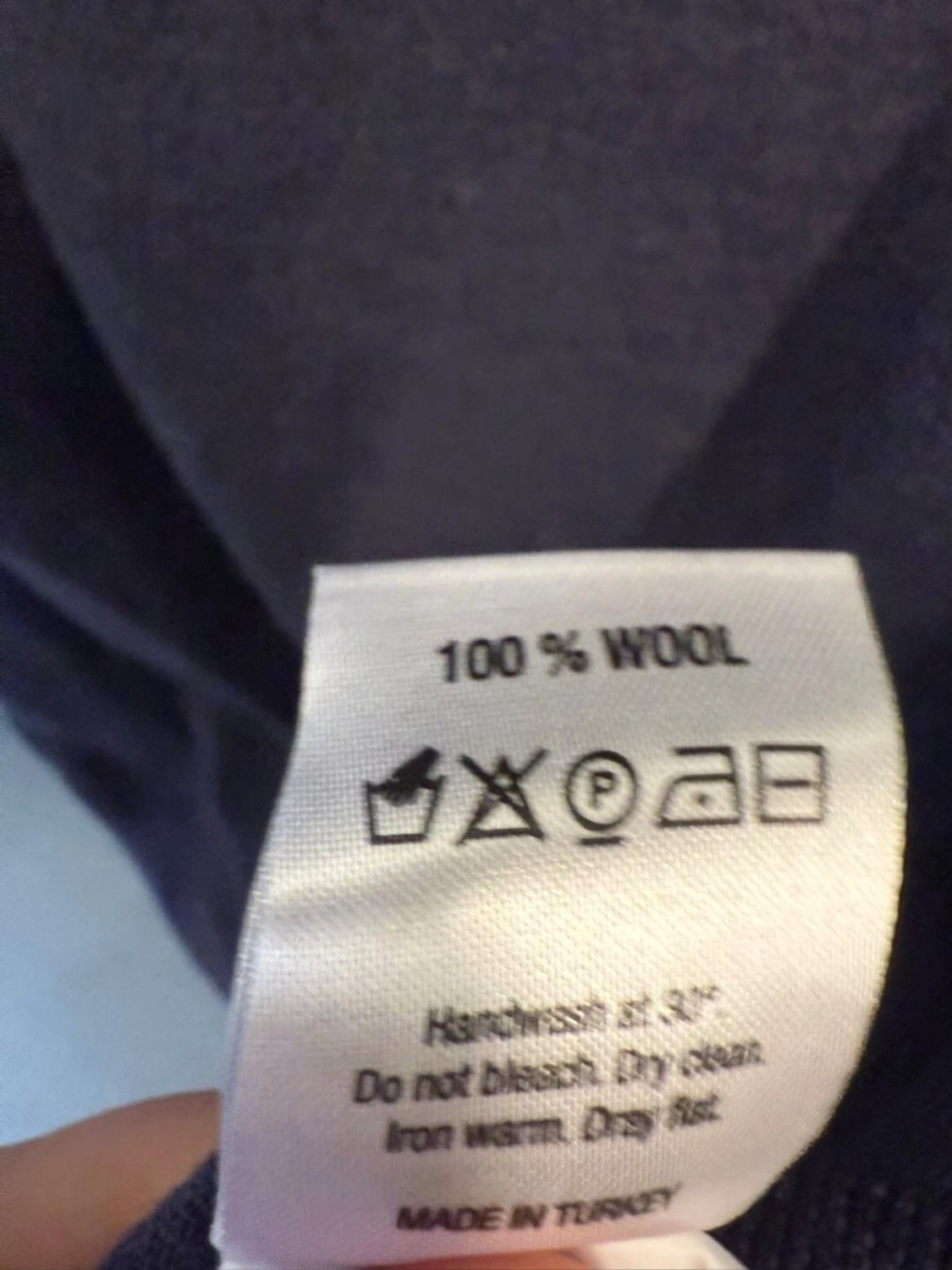 Beymen mörkblå tröja zip, Storlek XL men sitter som XS 100% Ull - 5